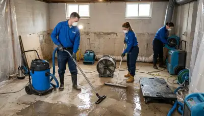 Basement flood cleanup in High Point, NC for fast water damage restoration