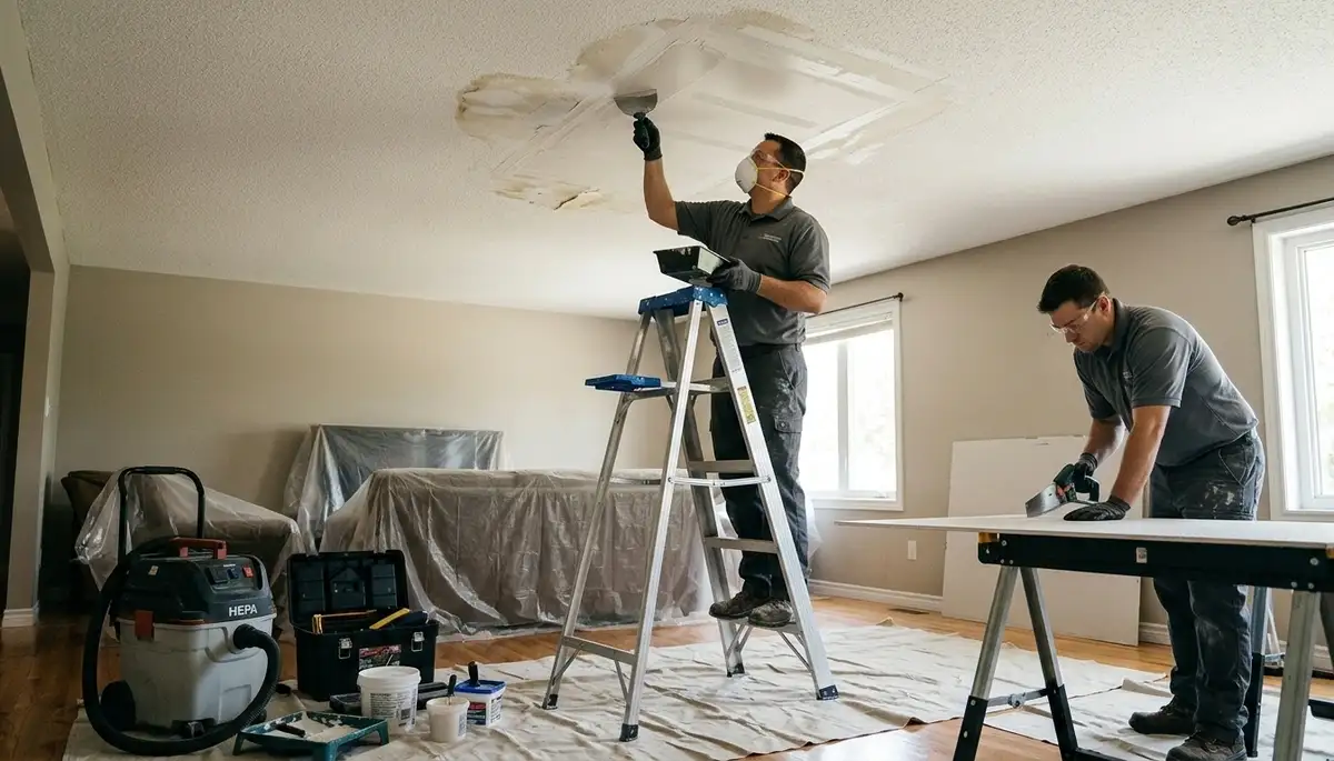 Ceiling water damage repair in High Point, NC for stains, sagging ceilings, and hidden moisture