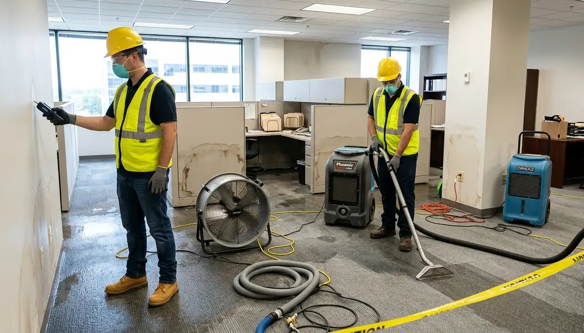 Commercial water damage restoration team serving High Point, NC for storm and moisture damage cleanup