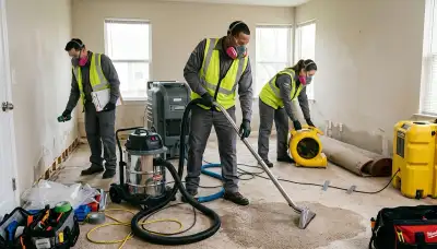 High Point, NC water damage restoration crew providing emergency home cleanup and drying services