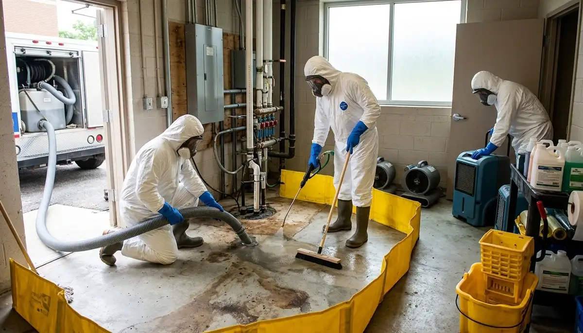 Sewage cleanup team serving High Point, NC homes with fast water damage restoration