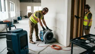 Structural drying equipment for water damage restoration in High Point, NC