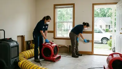 Water damage restoration team in High Point, NC providing emergency cleanup and repair services