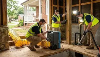 Water damage restoration team in High Point, NC providing fast emergency cleanup and drying services