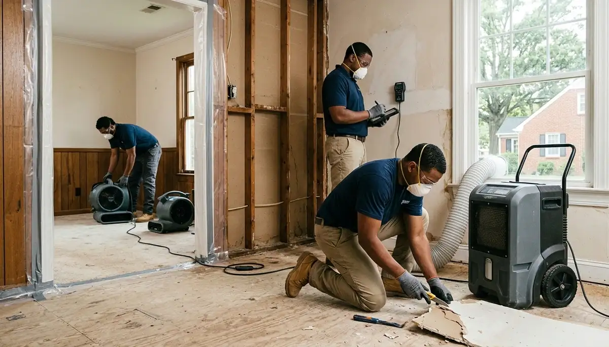Water damage restoration team serving High Point, NC, for fast residential and commercial cleanup