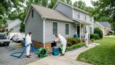Water damage restoration team in High Point, NC providing emergency cleanup and repair services