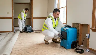 Water damage restoration team in High Point, NC providing emergency cleanup and repair services