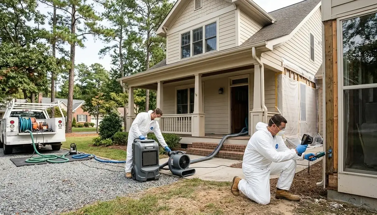 Water damage restoration team serving High Point, NC