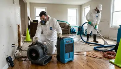 Water damage restoration team serving homes in High Point, NC with emergency cleanup and repairs