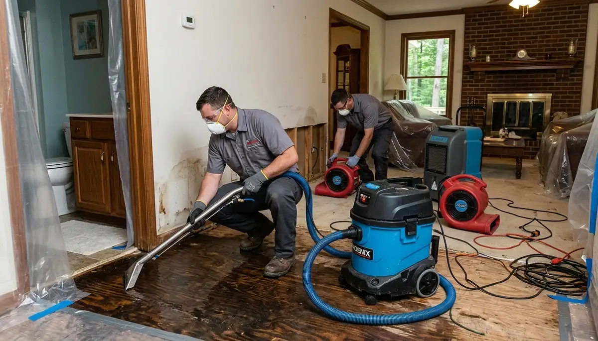 Water damage restoration team serving High Point, NC for fast property cleanup and repair