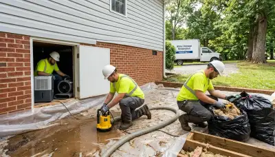 Water damage restoration team serving High Point, NC for emergency cleanup and repair
